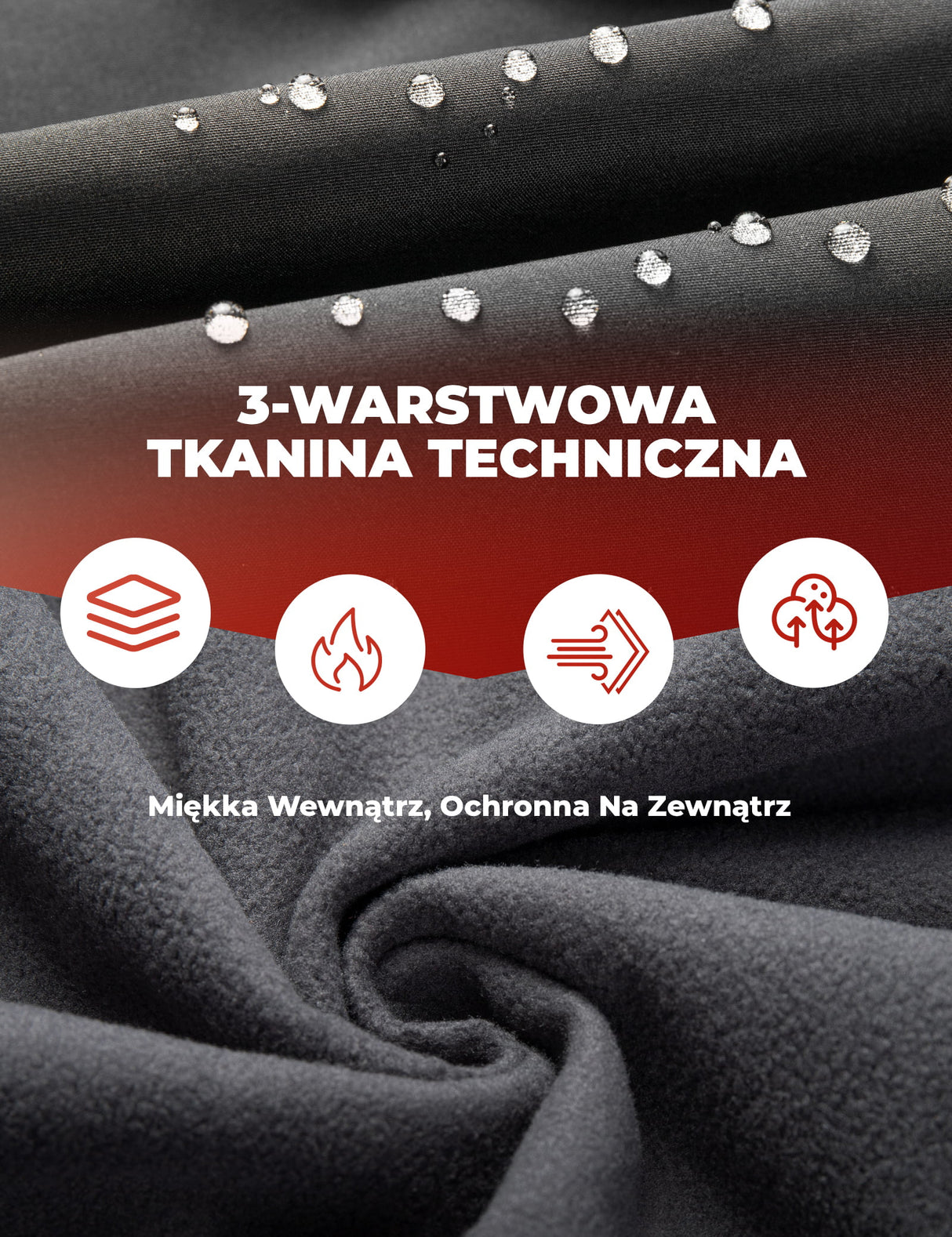 Kurtka Rowerowe na Zimę Długa Wiatroszczelna Wodoodporna Męska