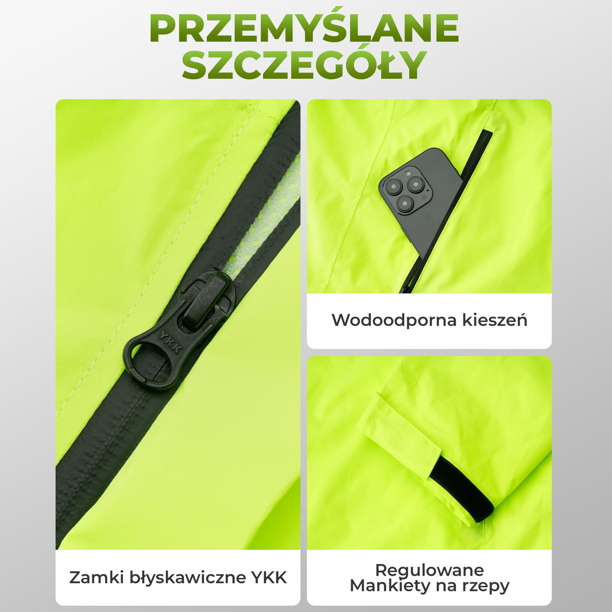 ROCKBROS Kurtka Rowerowa Przeciwdeszczowa Fluorescencyjna-YPY028 Kurtki