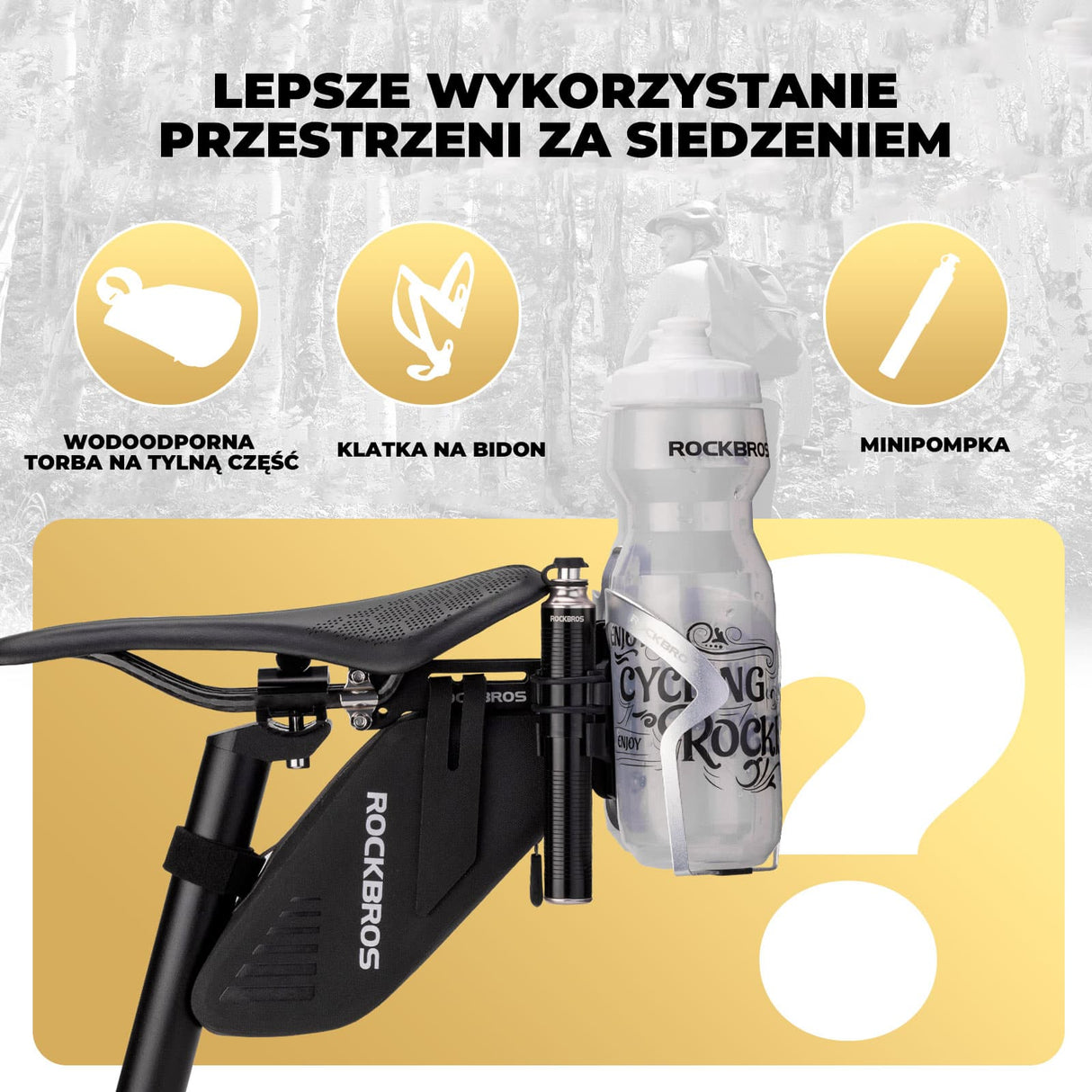 ROCKBROS Adapter Uchwytu na Bidon Rowerowy Żelazny Uchwyty na bidon