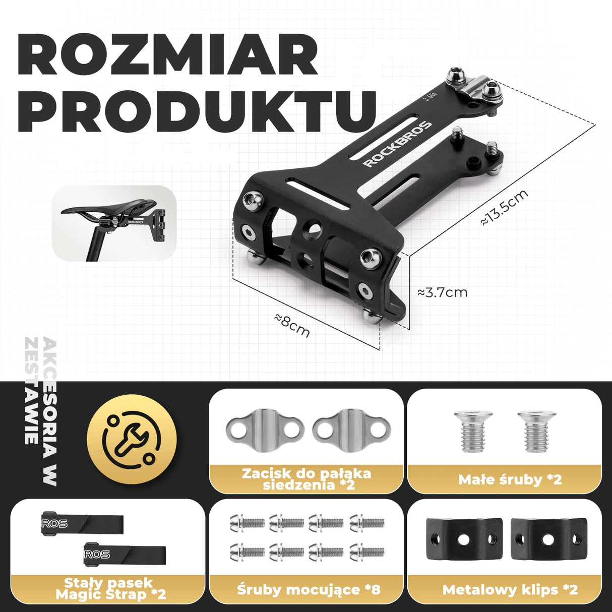 ROCKBROS Adapter Uchwytu na Bidon Rowerowy Żelazny Uchwyty na bidon