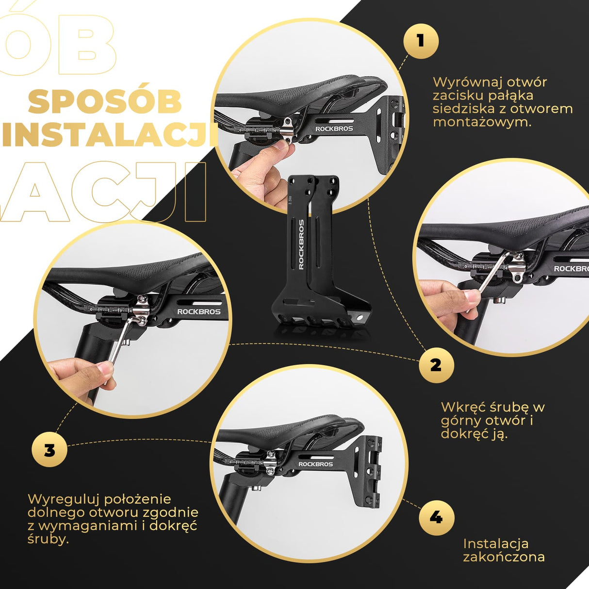 ROCKBROS Adapter Uchwytu na Bidon Rowerowy Żelazny Uchwyty na bidon