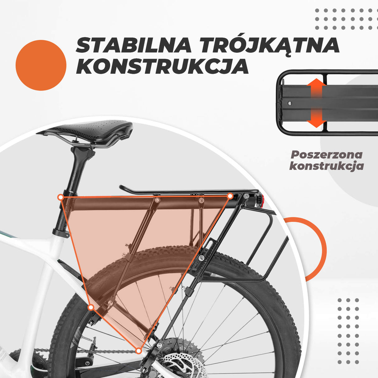 ROCKBROS Bagażnik Rowerowy ze Stopu Aluminium Regulowany na Tylny Wspornik Siodła - CT-601-12B Bagażniki