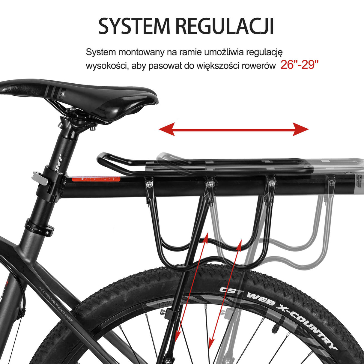 ROCKBROS Bagażnik Tylny Typu Rura Podsiodłowa Szybkozłączka -HJ1009 Bagażniki