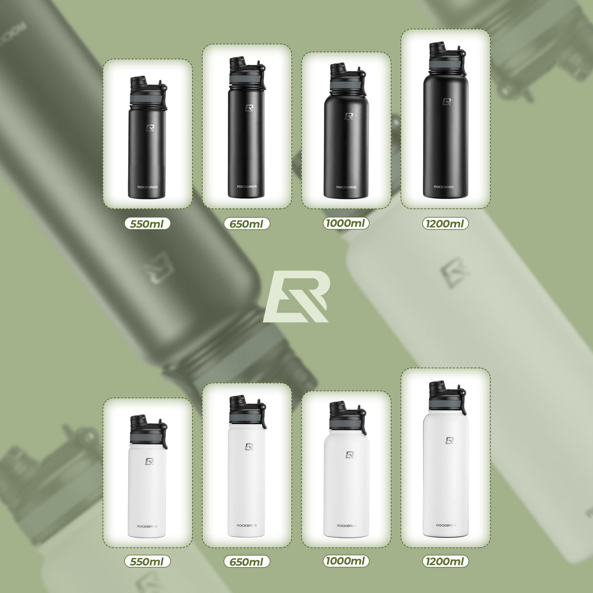 ROCKBROS Kubek Termiczny ze Stali Nierdzewnej o Różnych Pojemnościach Bidony