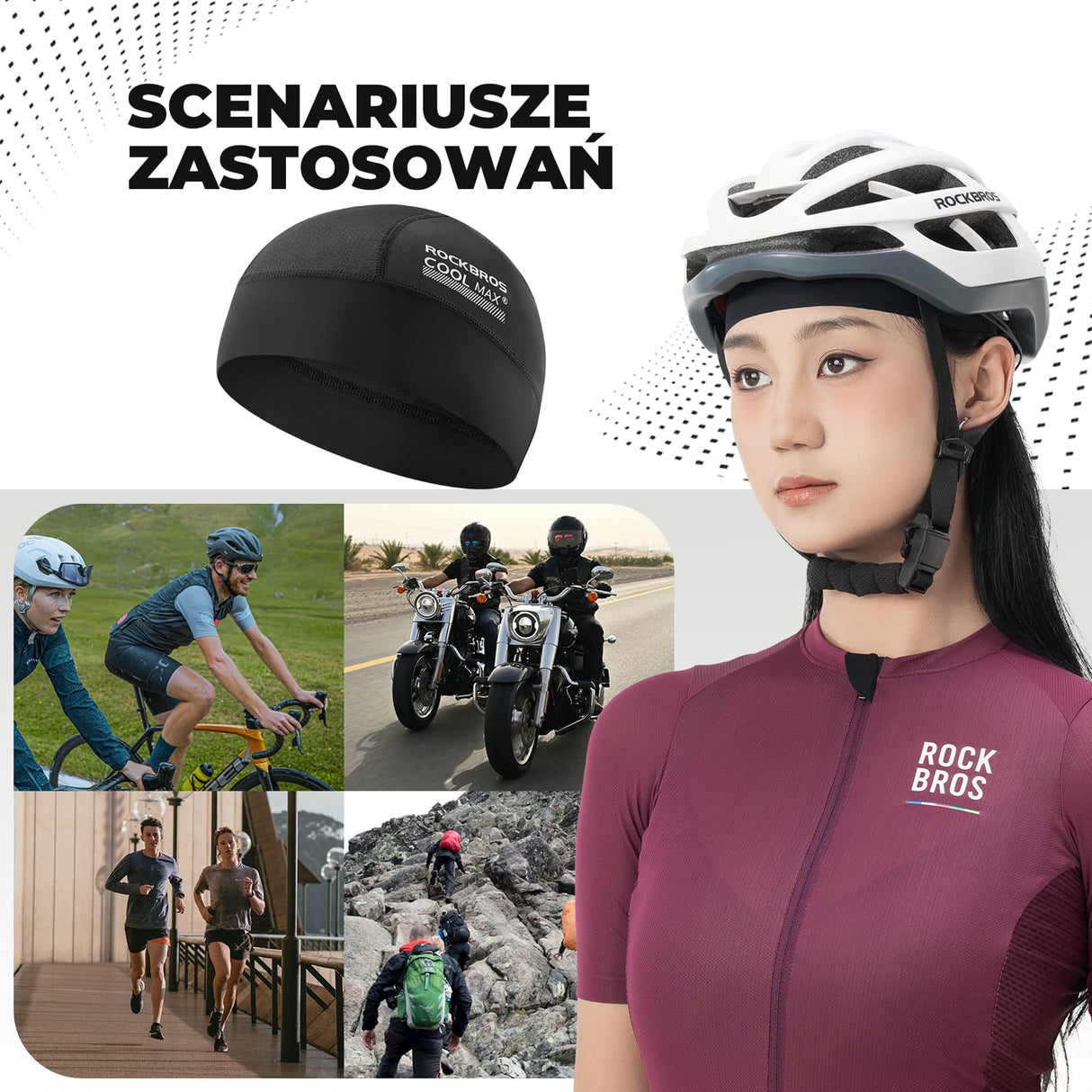 ROCKBROS Czapka Rowerowa Pod Kask -LF70790 Czapki