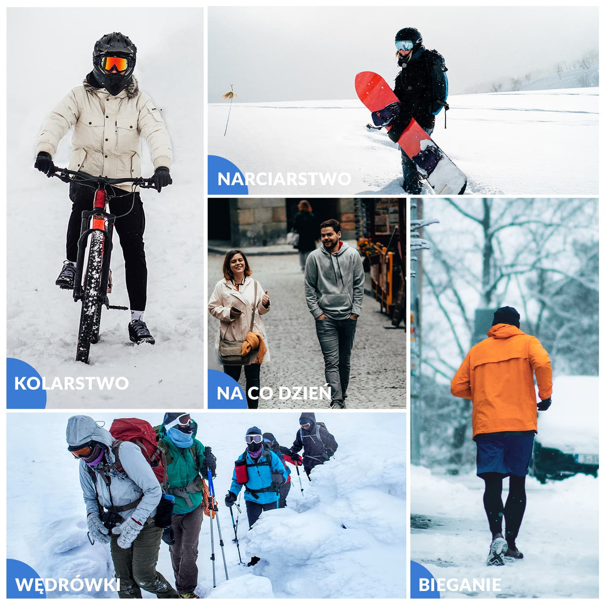 ROCKBROS Czapka Zimowa Rowerowa Nosić Pod Kaskiem -YPP068 Czapki