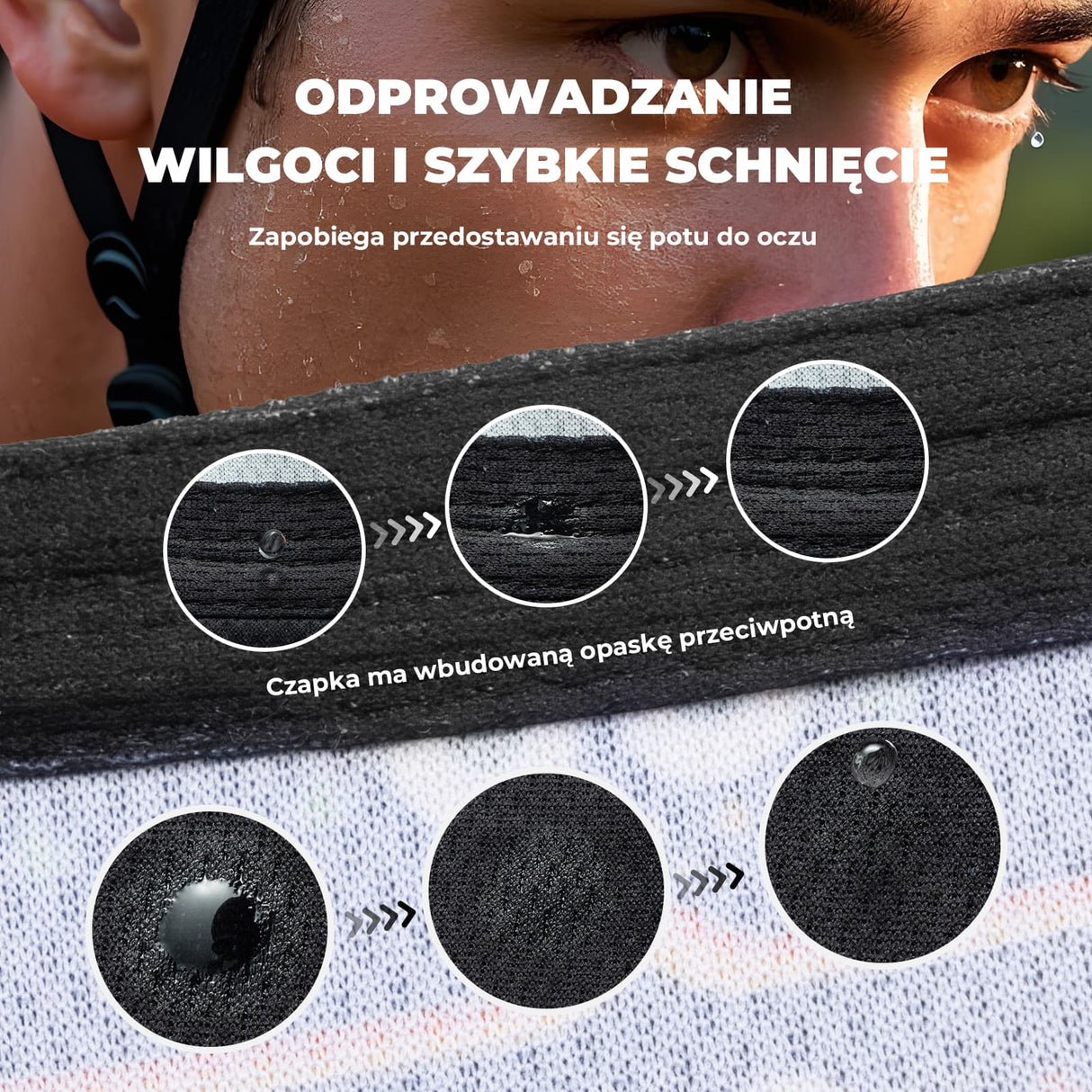 Czapki Rowerowa Lekka i Odporna na Pot-M002-3