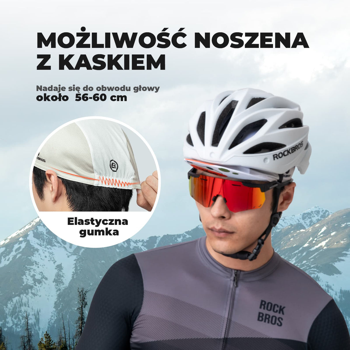 Czapki Rowerowa Lekka i Odporna na Pot-M002-3