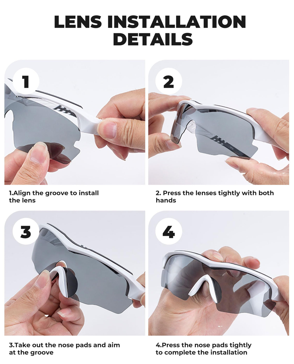 ROCKBROS Okulary Rowerowe Sportowe Przeciwsłoneczne z Polaryzacją dla Mężczyzn i Kobiet-SP32 Okulary polaryzacyjne