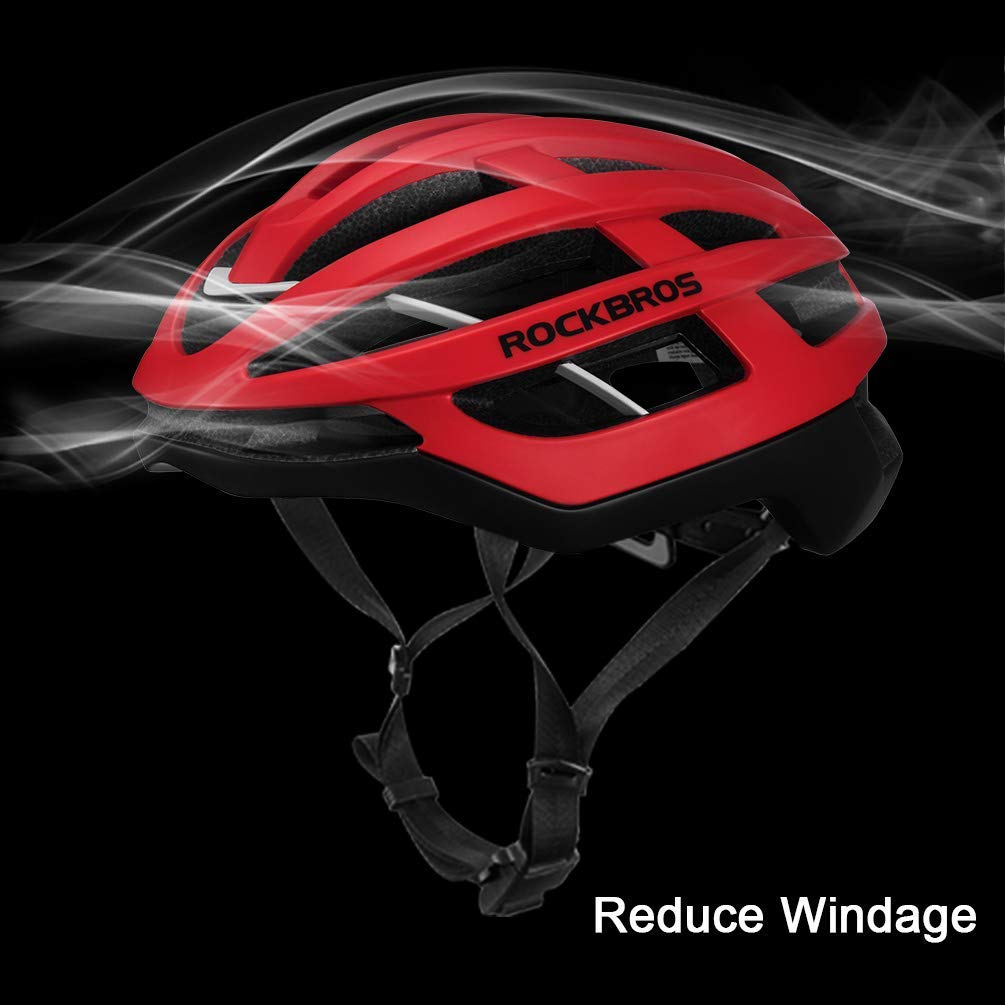 ROCKBROS ROCKBROS Kask Kolarski Gradientowy dla Mężczyzn Kobiet Bezpieczny Standardowy Kask Rowerowy Lekki Regulowany Oddychający Odblaskowy Kask Rowerowy Góra i Droga L (58-63 cm) Kaski