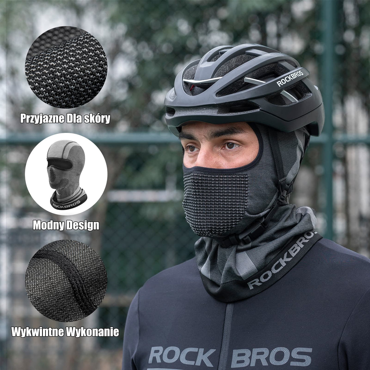 ROCKBROS Dzianinowe Kominiarka Zapewniające Ochronę i Ciepło Zimą -YPP070 Kominiarki