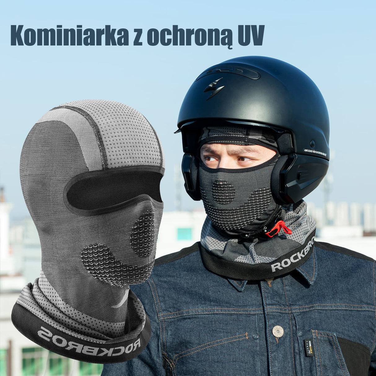 ROCKBROS Dzianinowe Kominiarka Zapewniające Ochronę i Ciepło Zimą -YPP070 Kominiarki