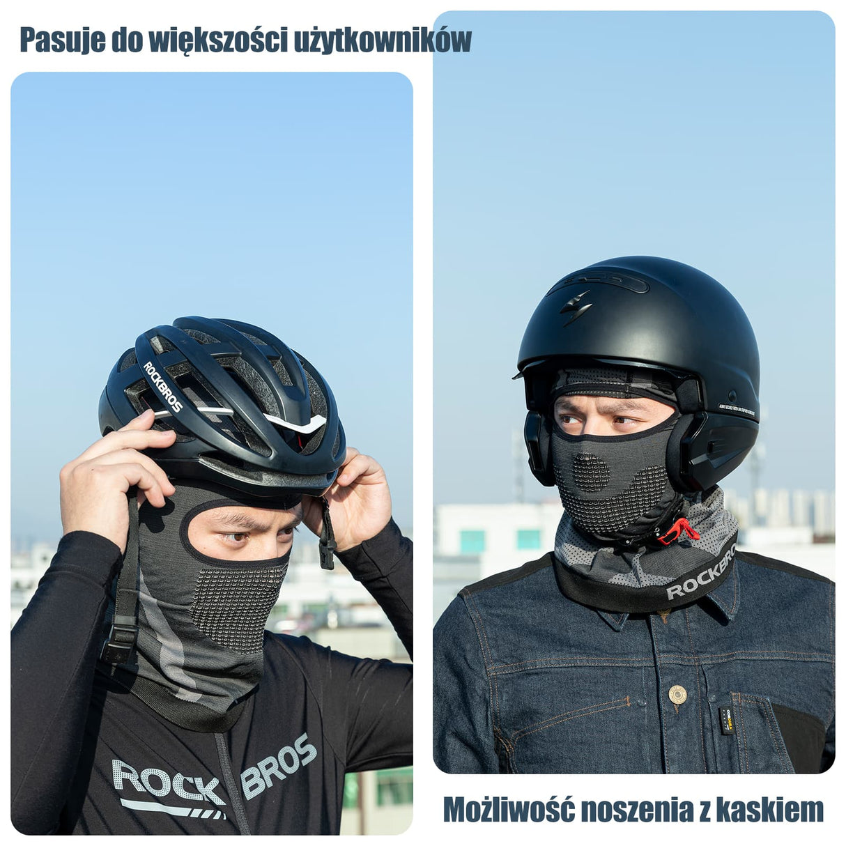 ROCKBROS Dzianinowe Kominiarka Zapewniające Ochronę i Ciepło Zimą -YPP070 Kominiarki