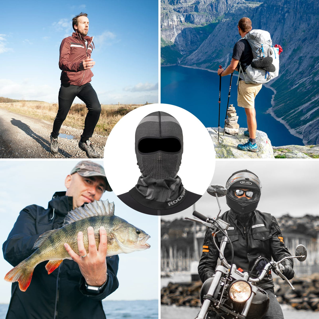 ROCKBROS Dzianinowe Kominiarka Zapewniające Ochronę i Ciepło Zimą -YPP070 Kominiarki