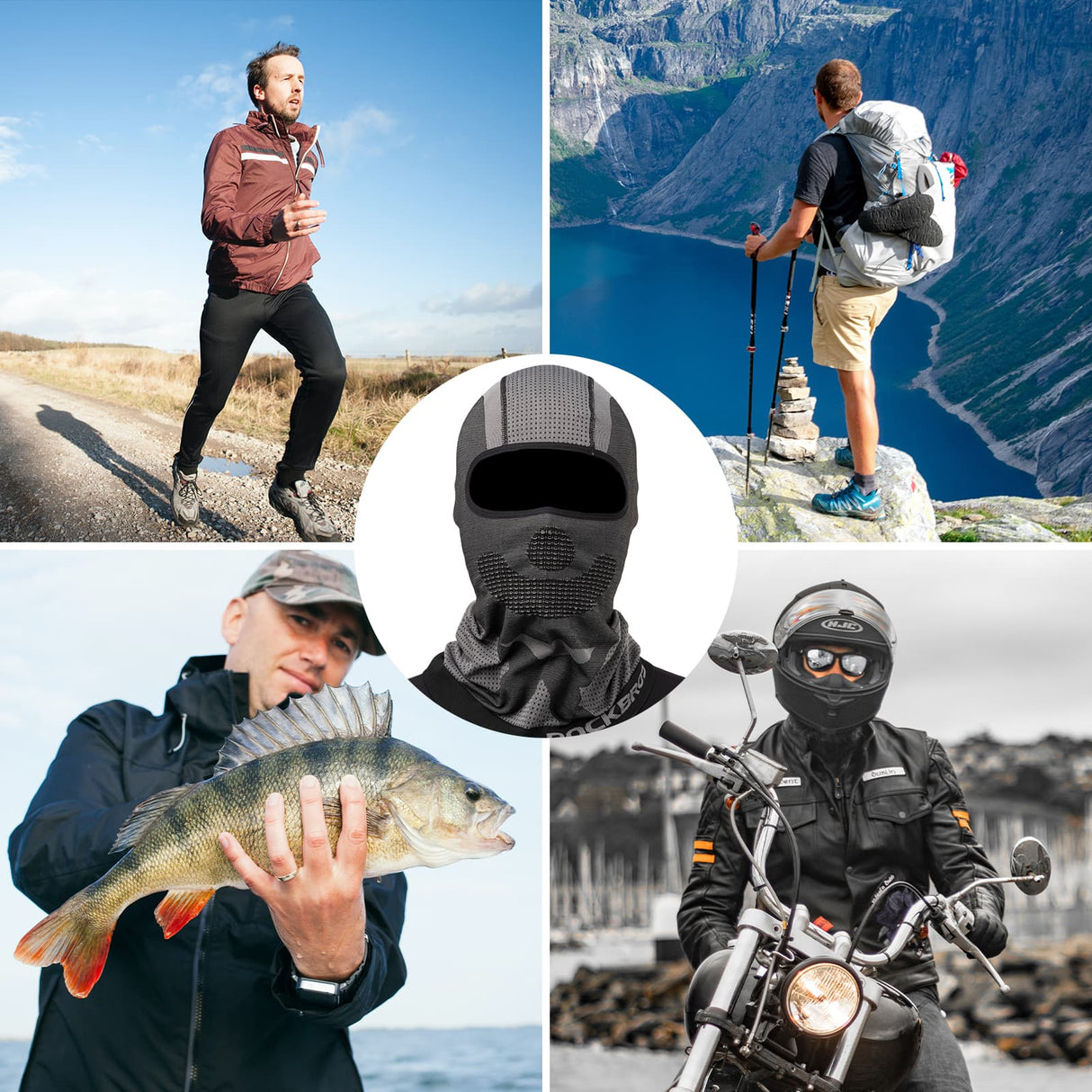 ROCKBROS Dzianinowe Kominiarka Zapewniające Ochronę i Ciepło Zimą -YPP070 Kominiarki