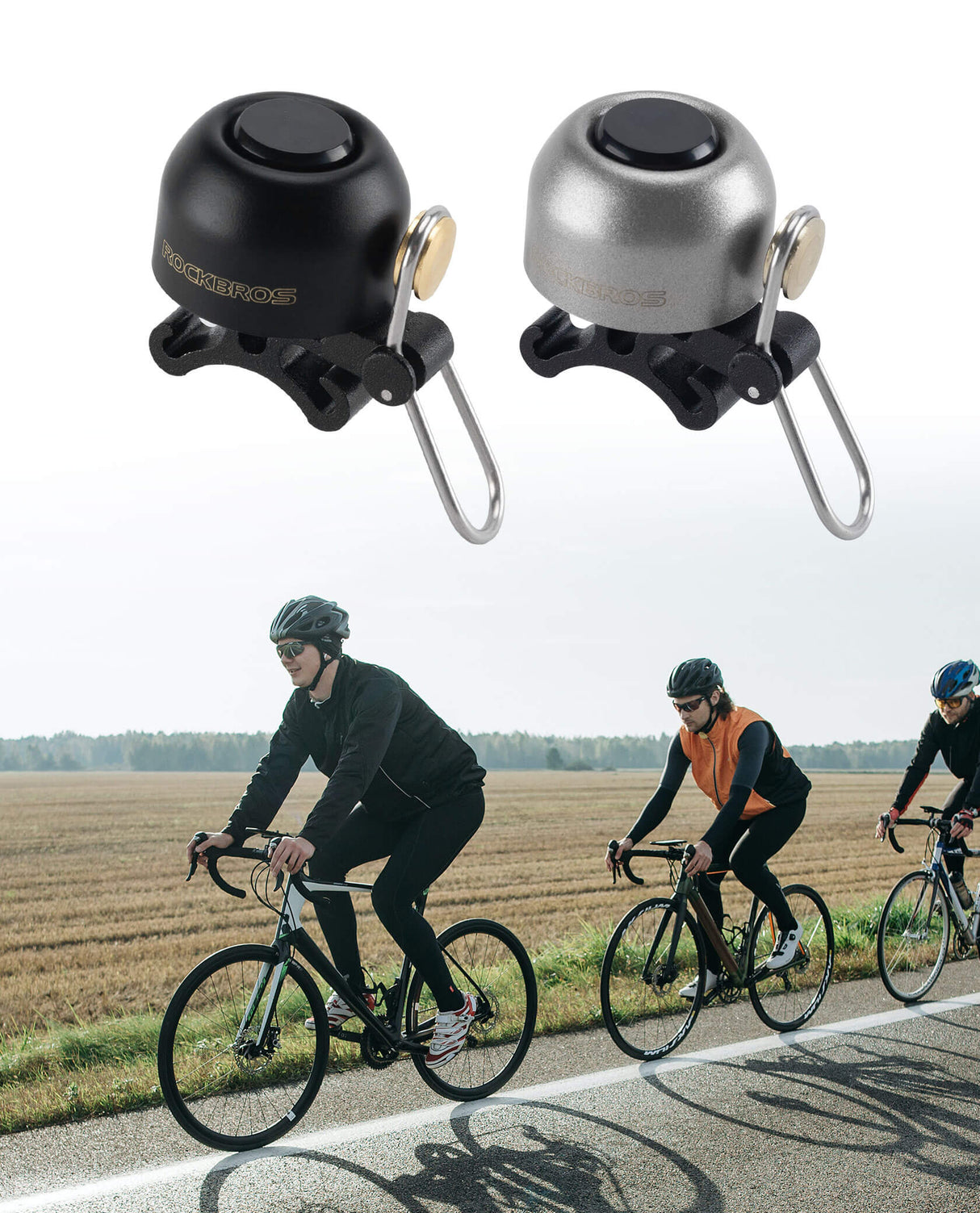 ROCKBROS Dzwonki Rowerowy Pasujący do Kierownic 22-34 mm -2024-1A Dzwonki