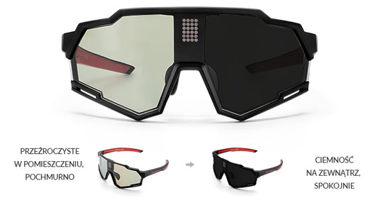 Elektroniczne Okulary Rowerowe Z Soczewkami Fotochromowymi I Polaryzacyjnymi-SP280