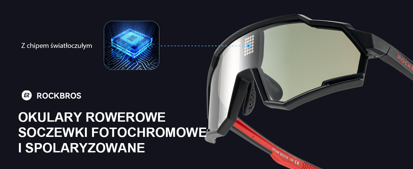 Elektroniczne Okulary Rowerowe Z Soczewkami Fotochromowymi I Polaryzacyjnymi-SP280