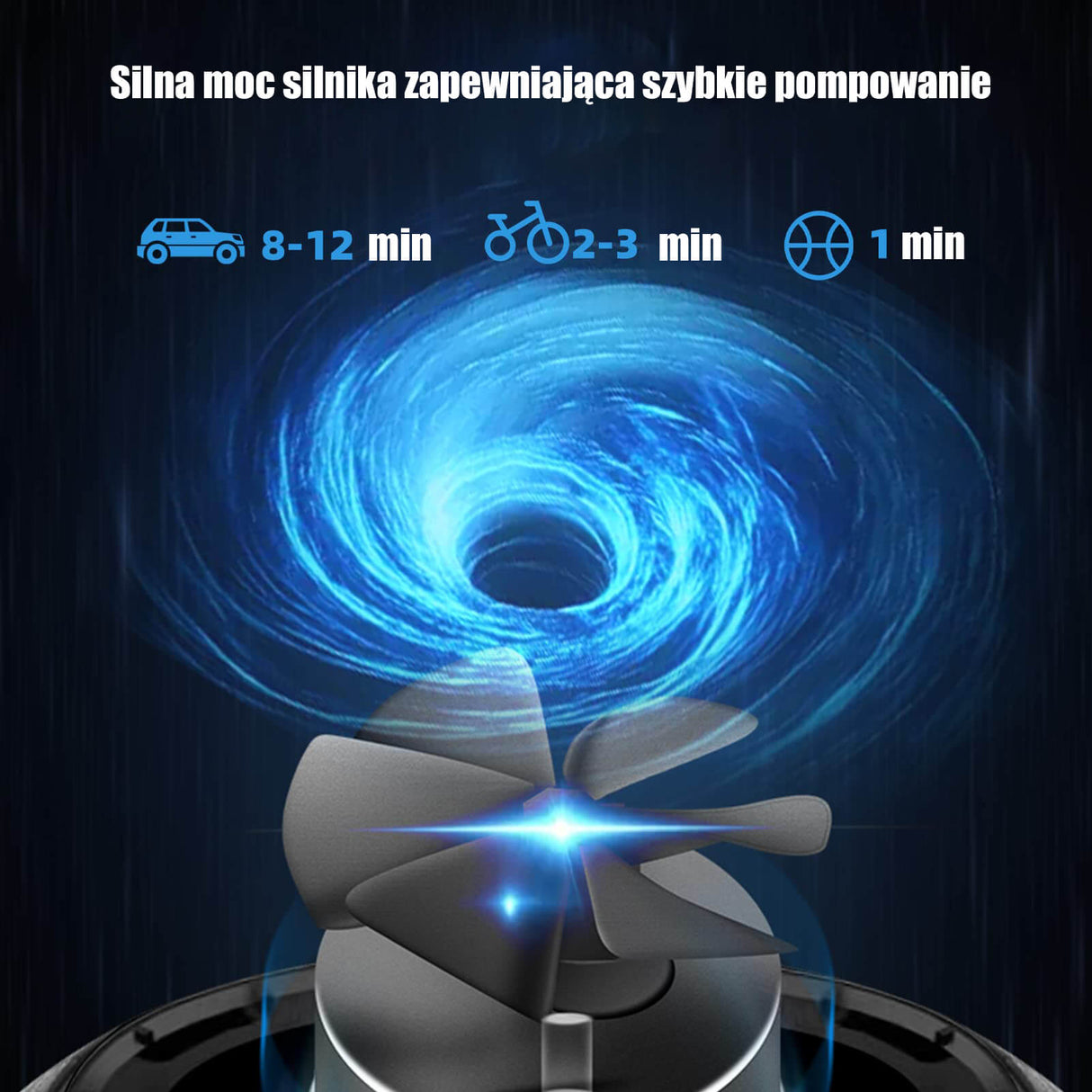 ROCKBROS Elektryczna Pompka Rowerowa Do Ładowania 2600mah, 150psi Kompresor Powietrza Elektryczne pompki