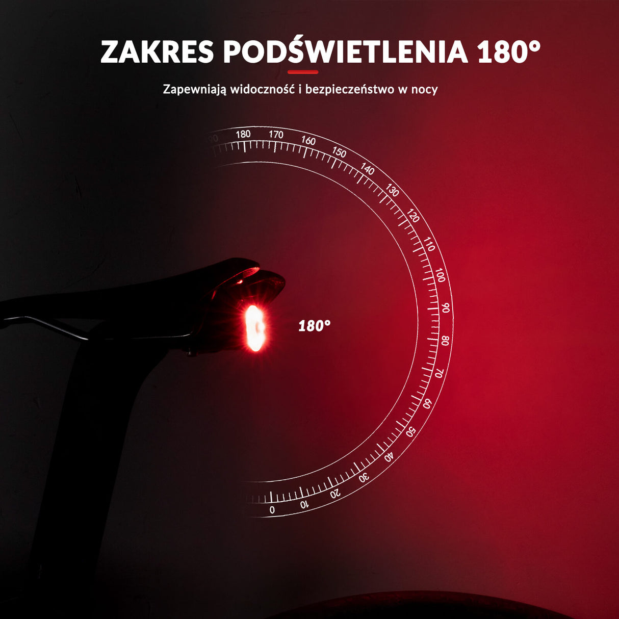 ROCKBROS Inteligentne Tylne Światło Rowerowe -WR05 Światła rowerowe