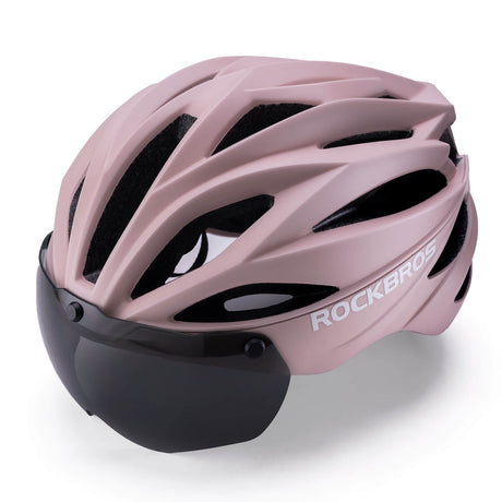 ROCKBROS Kask Rowerowy Dla Dorosłych z Goglami Zmieniającymi Kolor -TT-36 KaskiRóżowy