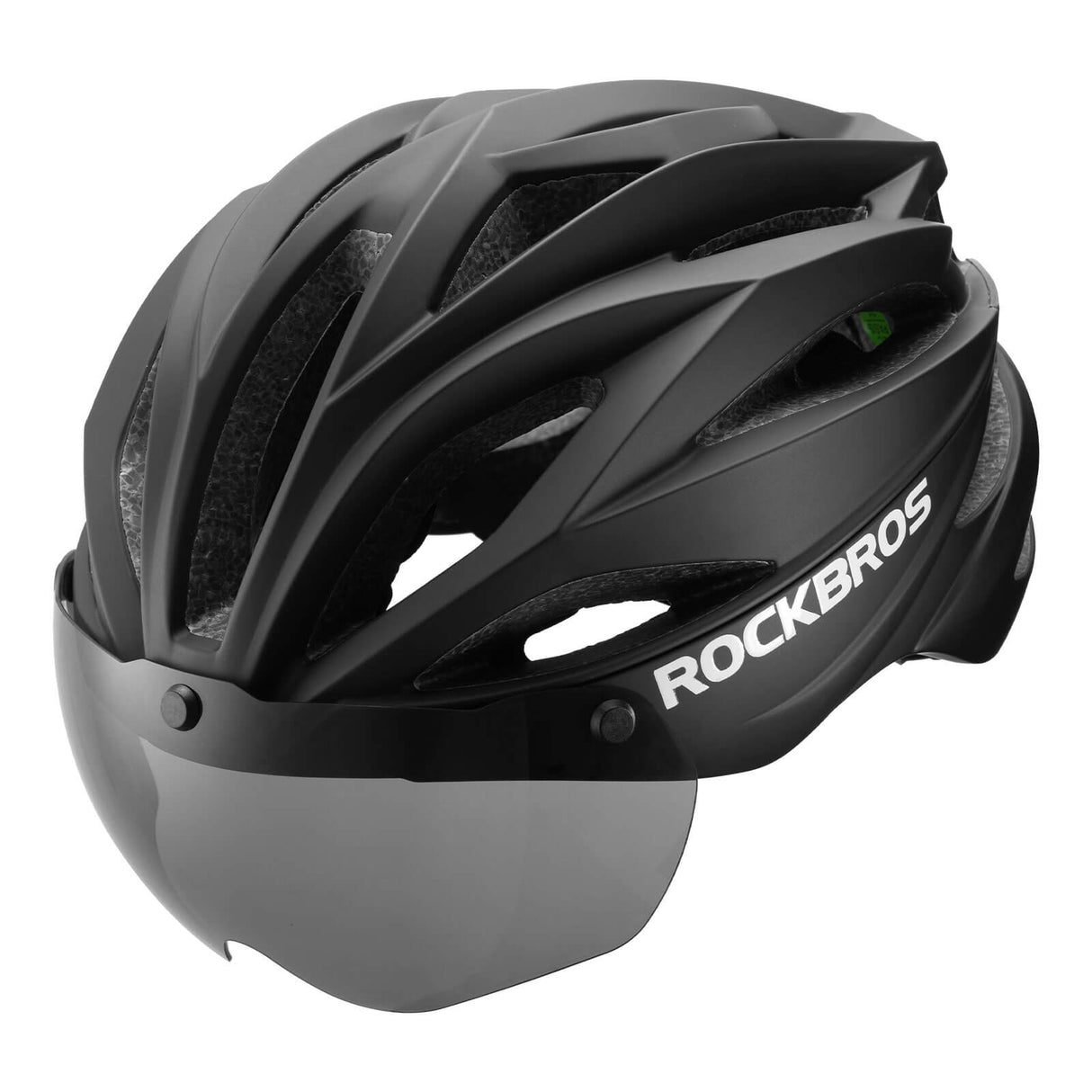 ROCKBROS Kask Rowerowy Dla Dorosłych z Goglami Zmieniającymi Kolor -TT-36 KaskiCzarny Regulowany (58-62cm)