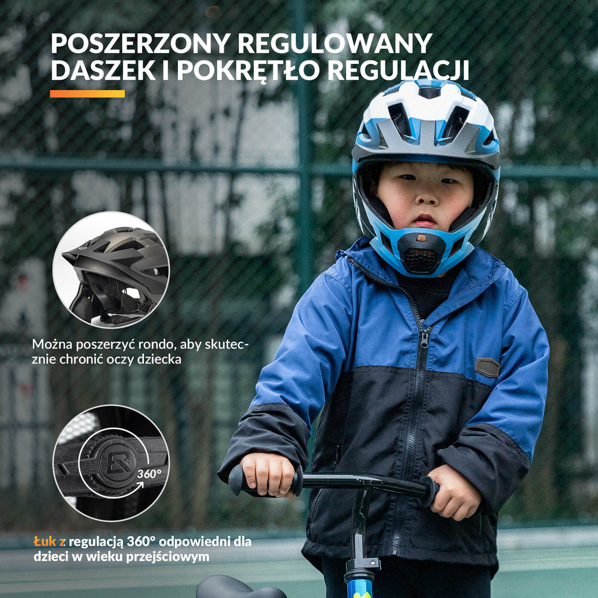 ROCKBROS Kaski Dziecięcy Rowerowy Lekki i Regulowany -TS-61 Kaski