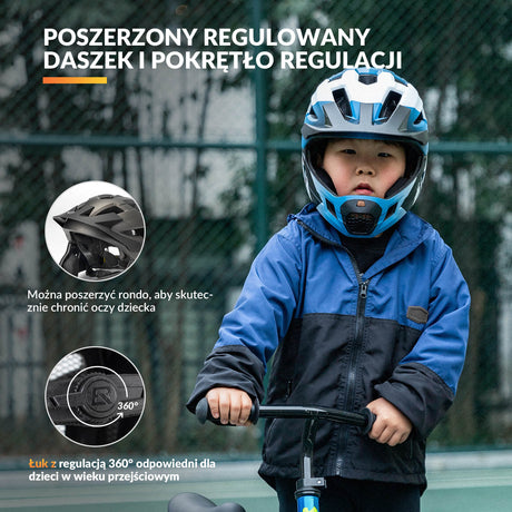 ROCKBROS Kaski Dziecięcy Rowerowy Lekki i Regulowany -TS-61 Kaski