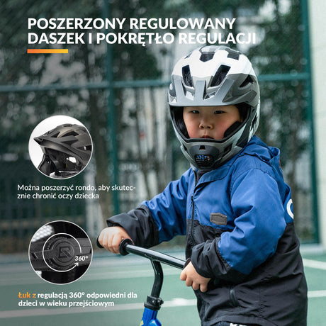 ROCKBROS Kaski Dziecięcy Rowerowy Lekki i Regulowany -TS-61 Kaski