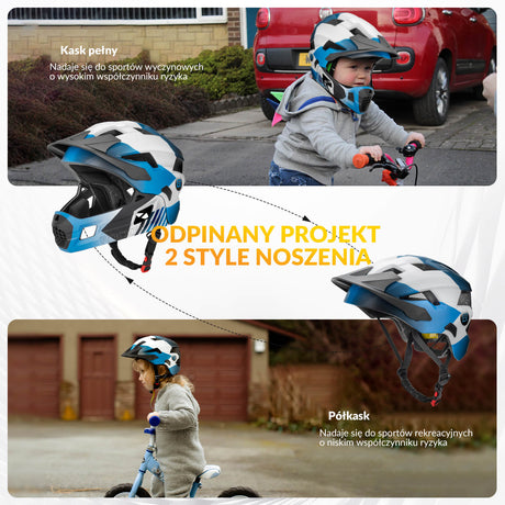 ROCKBROS Kaski Dziecięcy Rowerowy Lekki i Regulowany -TS-61 Kaski