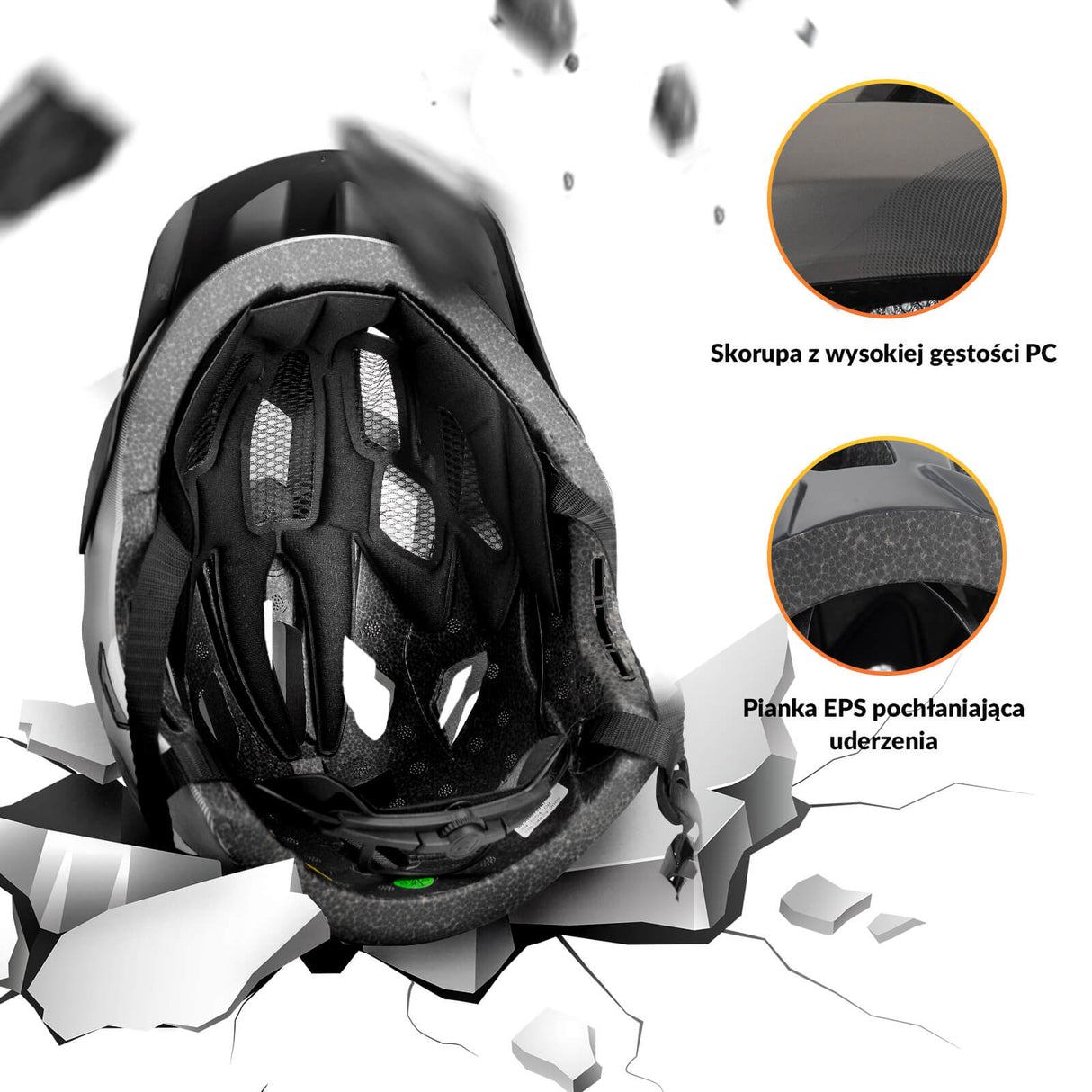 ROCKBROS Kaski Dziecięcy Rowerowy Lekki i Regulowany -TS-61 Kaski