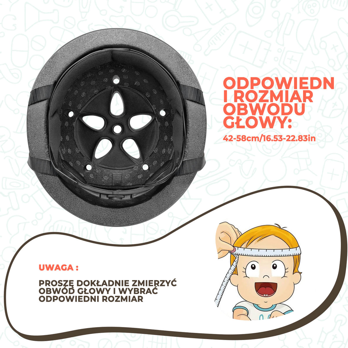 ROCKBROS Kaski Rowerowe dla Dzieci Regulowany Kaski