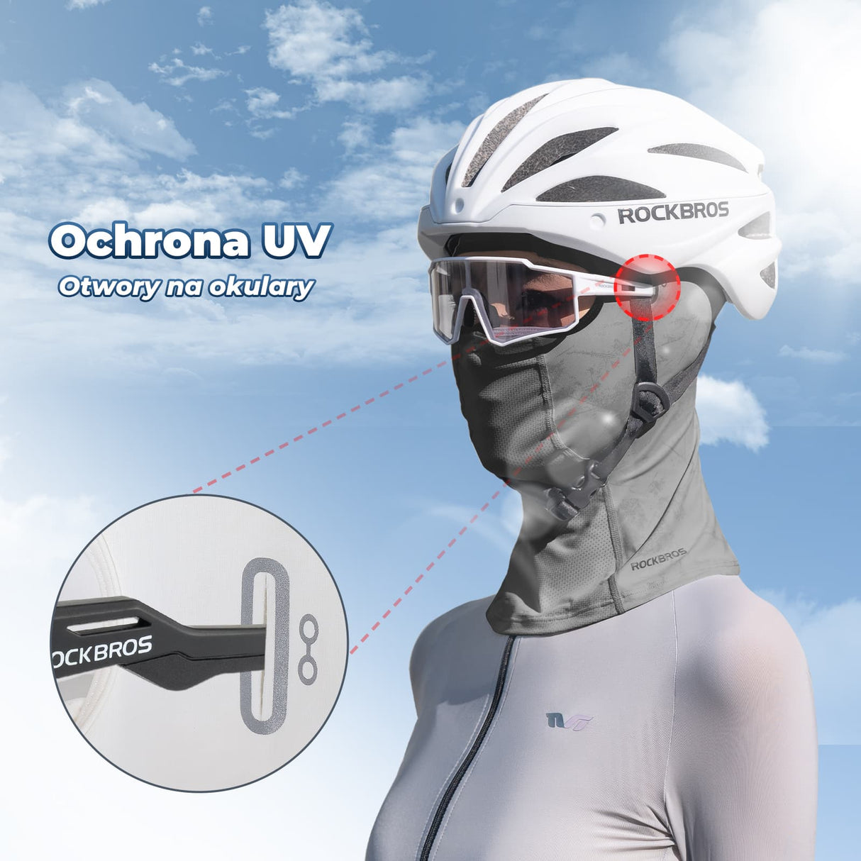 ROCKBROS Kominiarka Letnia z Jedwabiu Lodowego -LF70878 Kominiarki