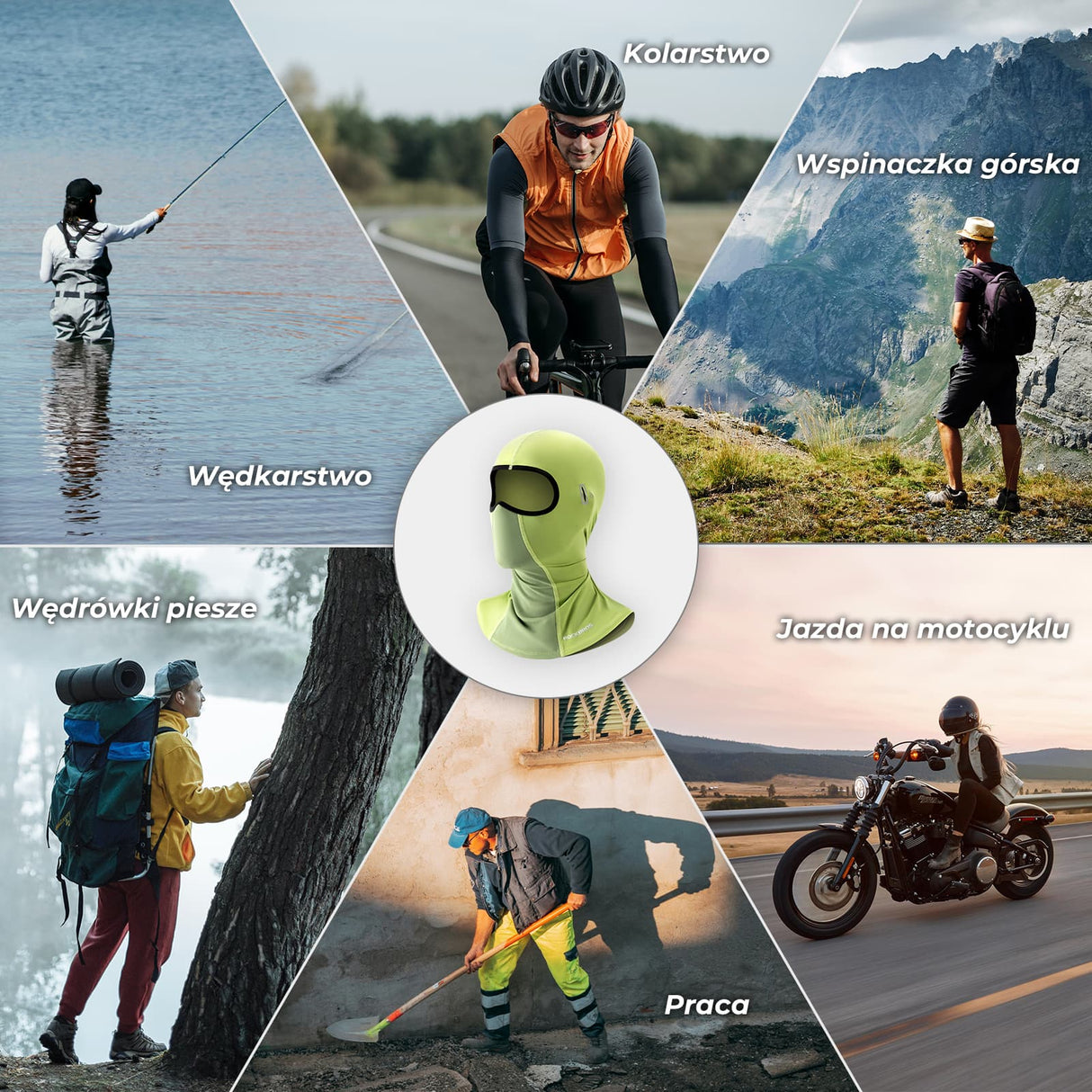 ROCKBROS Kominiarka Letnia z Jedwabiu Lodowego -LF70878 Kominiarki