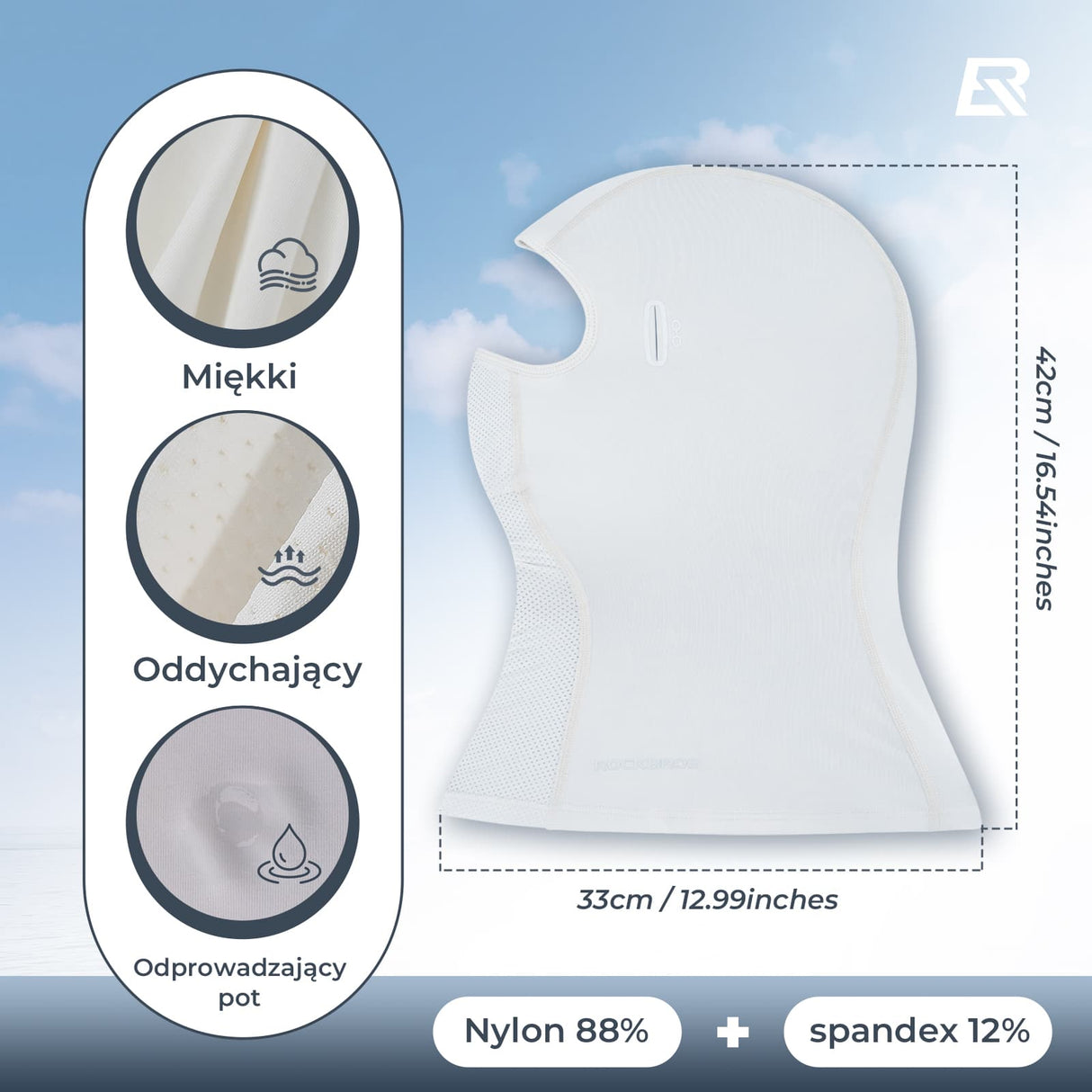 ROCKBROS Kominiarka Letnia z Jedwabiu Lodowego -LF70878 Kominiarki