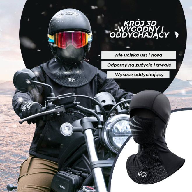 ROCKBROS Kominiarka Polarowa na Całą Twarz -YPP104 Kominiarki