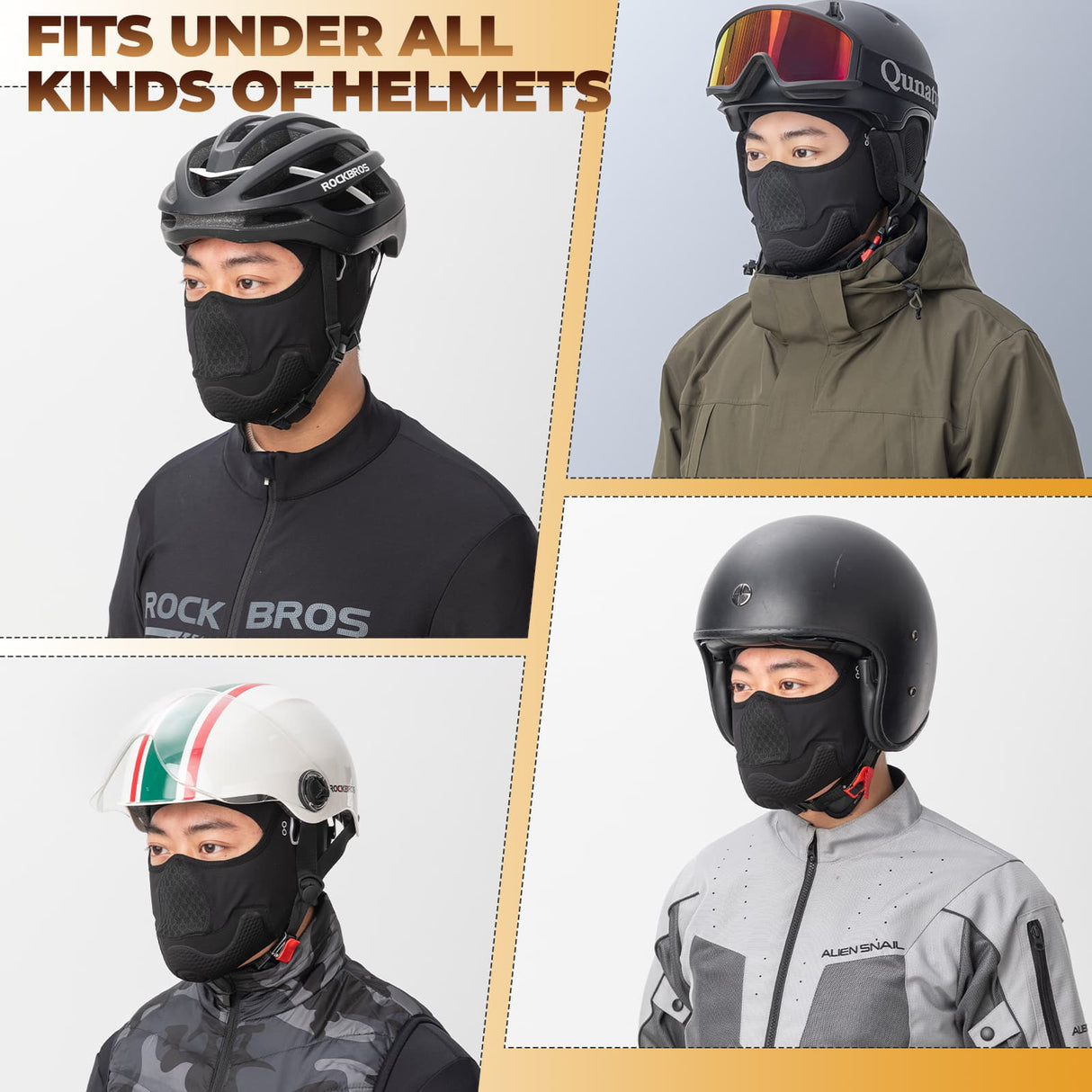 ROCKBROS Kominiarka Rowerowa Ocieplana Ochronna Pełne Zakrycie-LF70676 Kominiarki