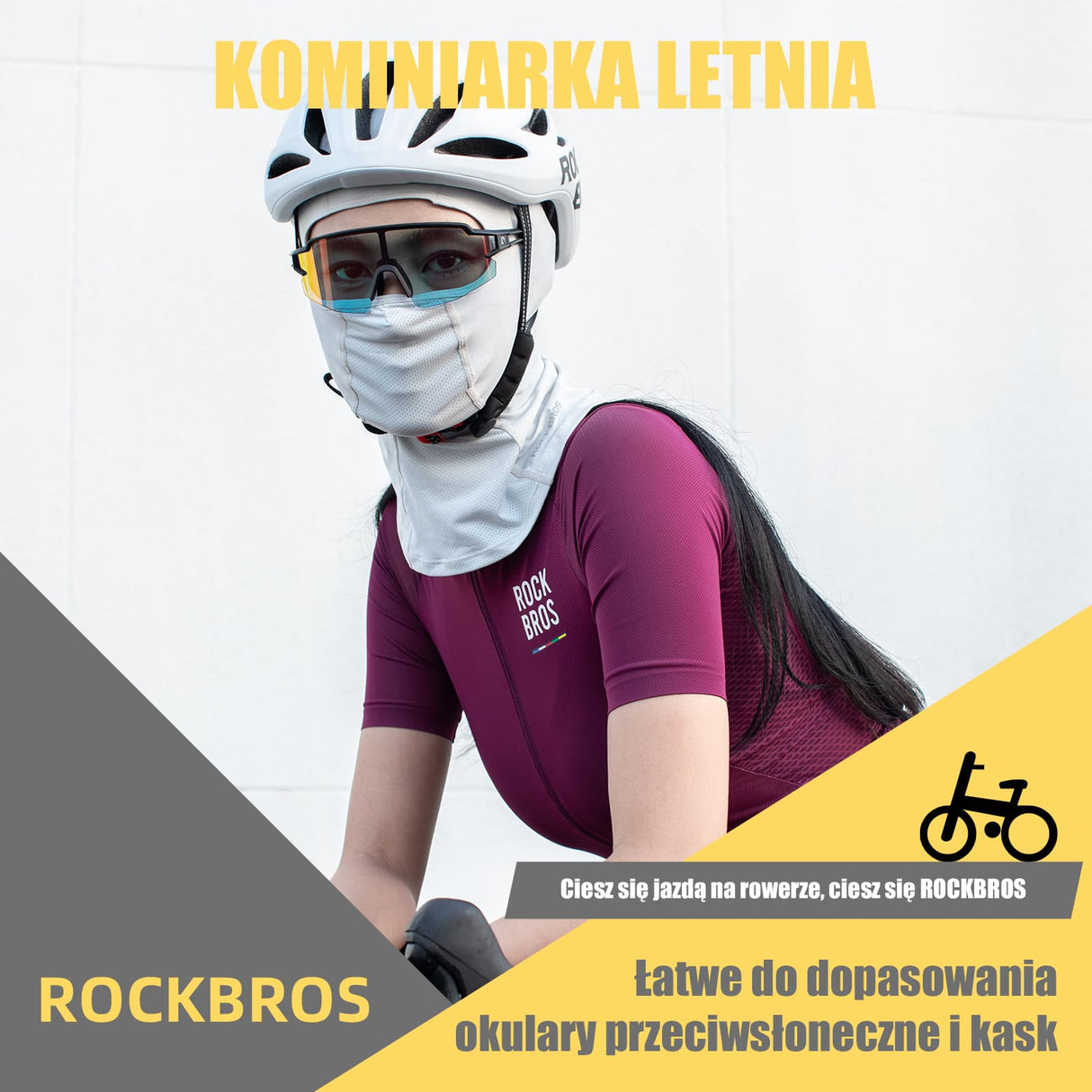 ROCKBROS Kominiarka z Filtrem UPF 50+ Zmieniającym Kolor-LF70836 Kominiarki