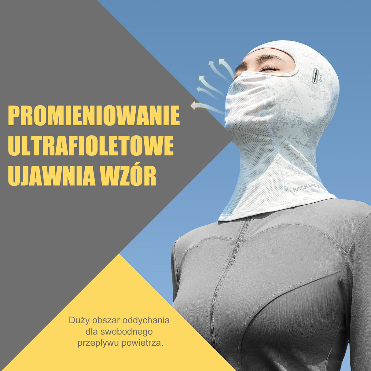 ROCKBROS Kominiarka z Filtrem UPF 50+ Zmieniającym Kolor-LF70836 Kominiarki