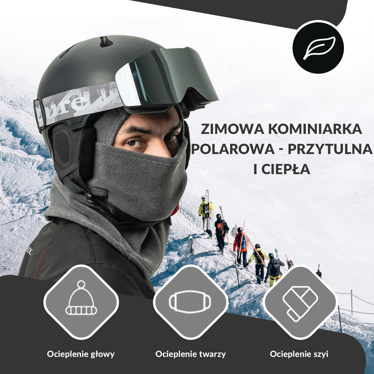 ROCKBROS Kominiarka z Polaru Typu Fleece -LF70666 Kominiarki