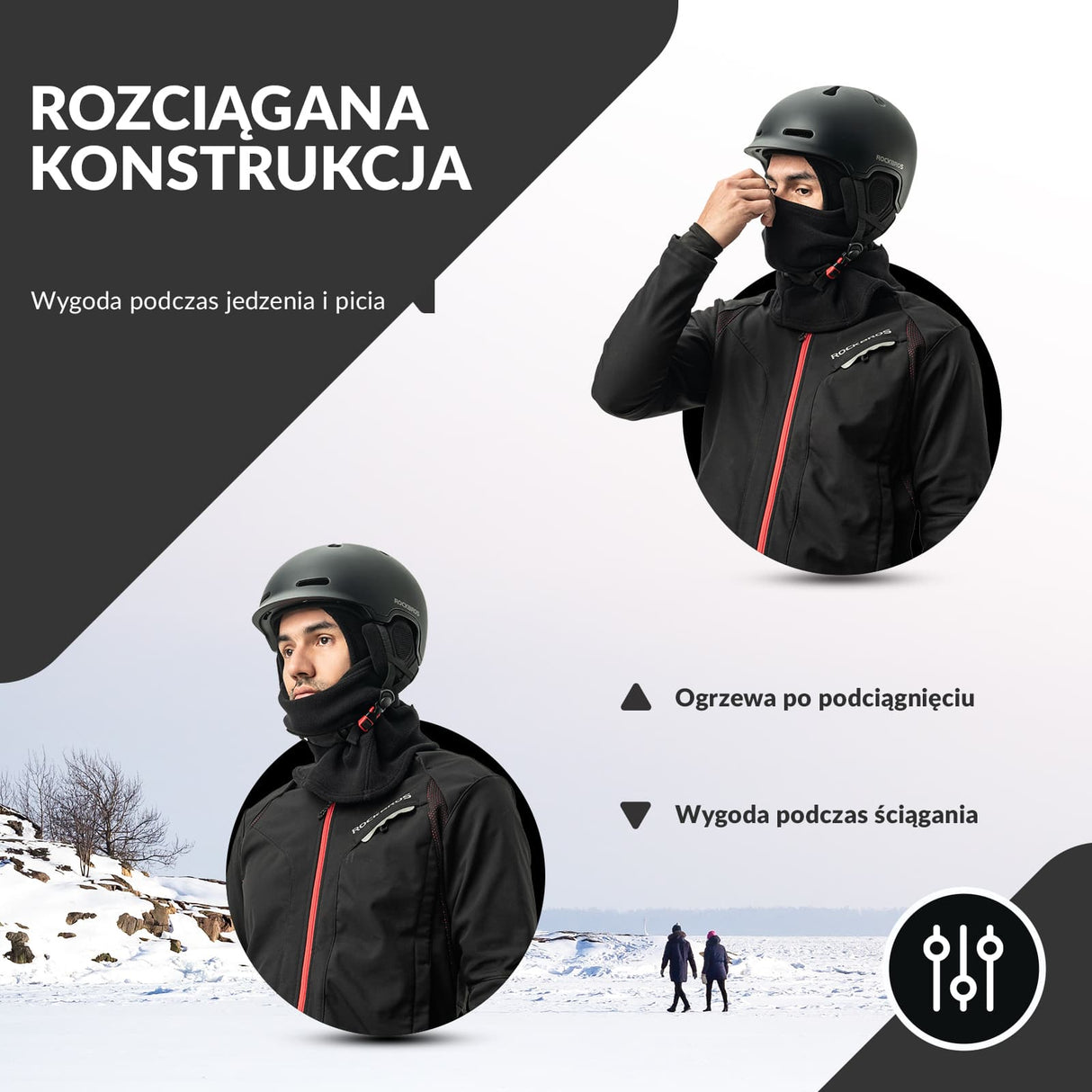 ROCKBROS Kominiarka z Polaru Typu Fleece -LF70666 Kominiarki
