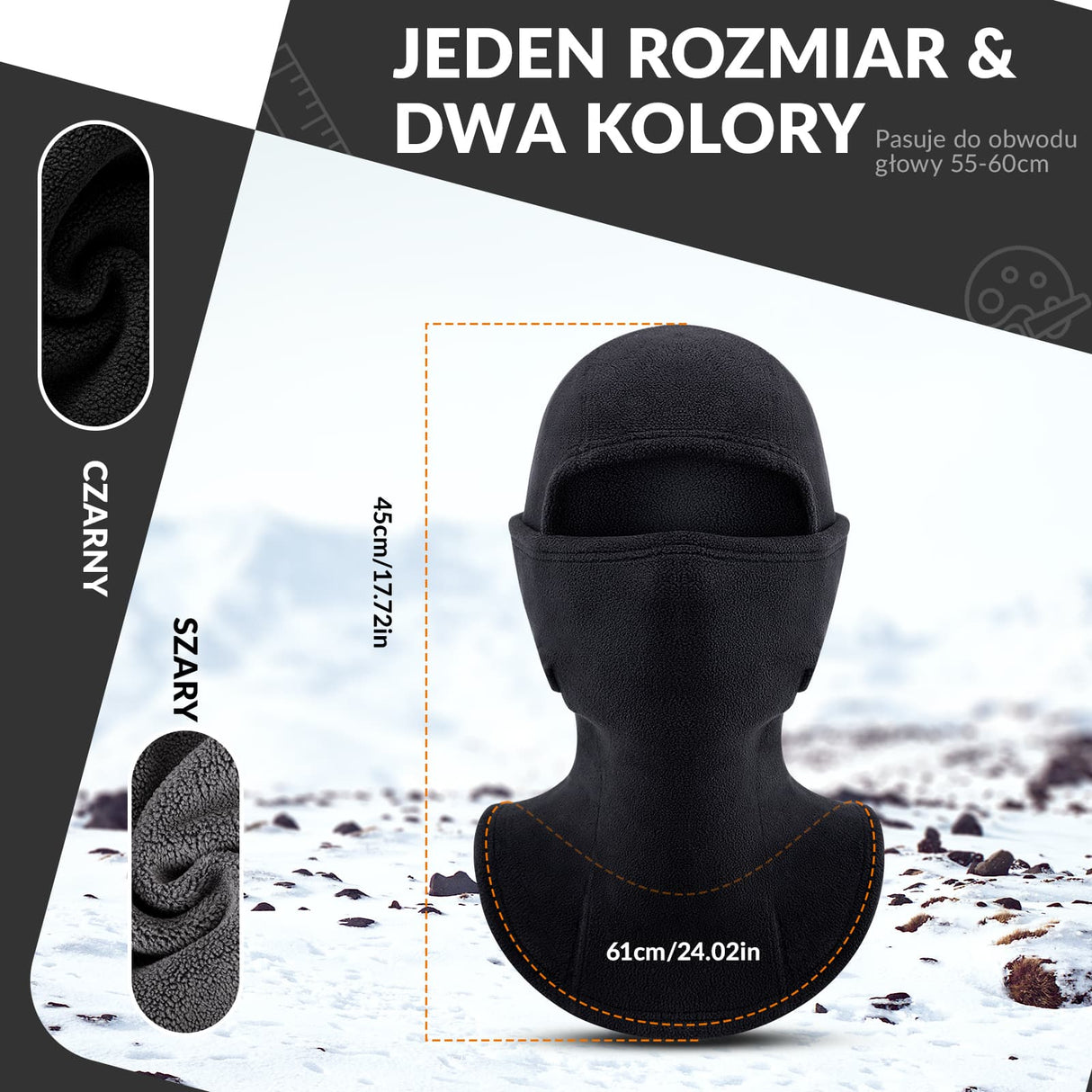 ROCKBROS Kominiarka z Polaru Typu Fleece -LF70666 Kominiarki