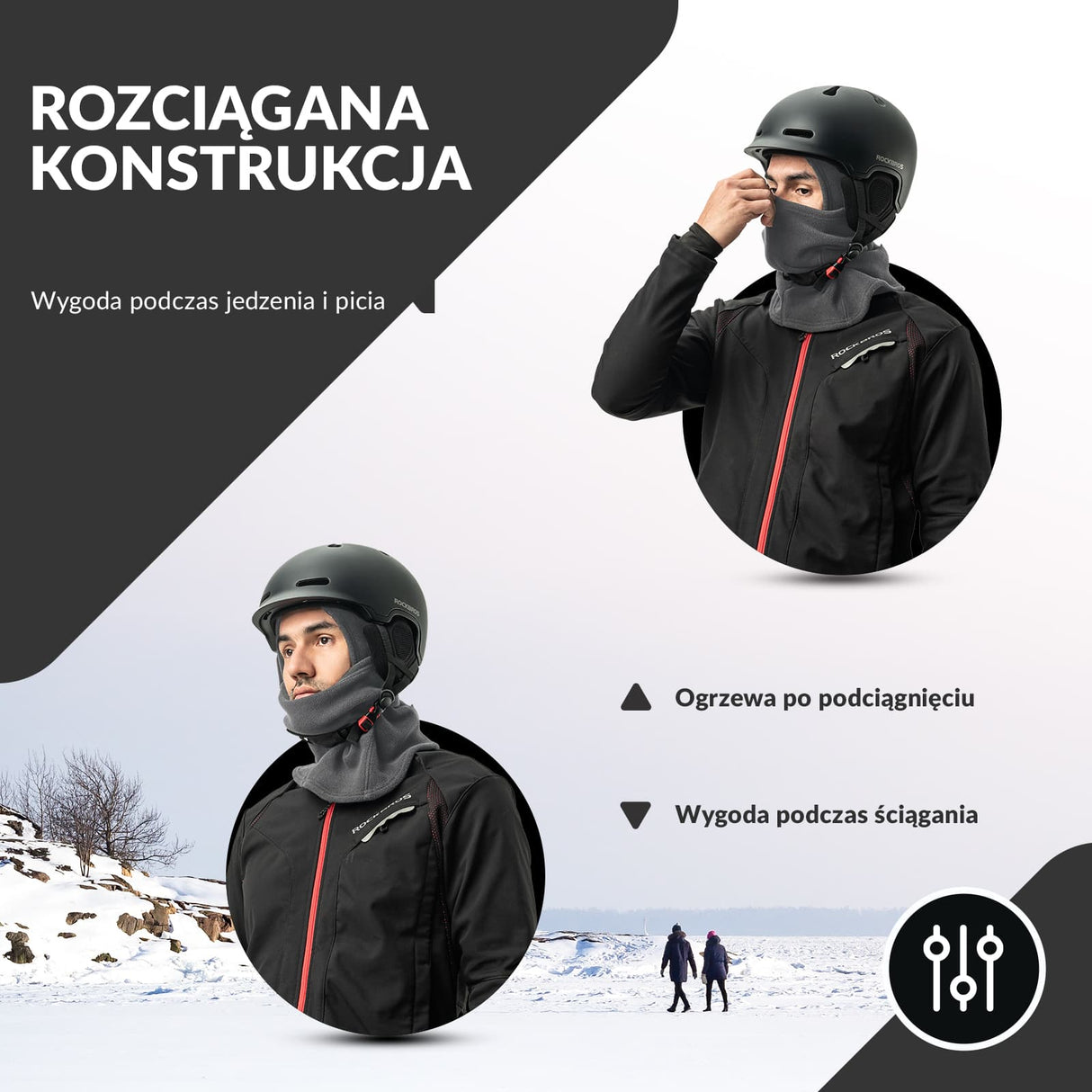 ROCKBROS Kominiarka z Polaru Typu Fleece -LF70666 Kominiarki