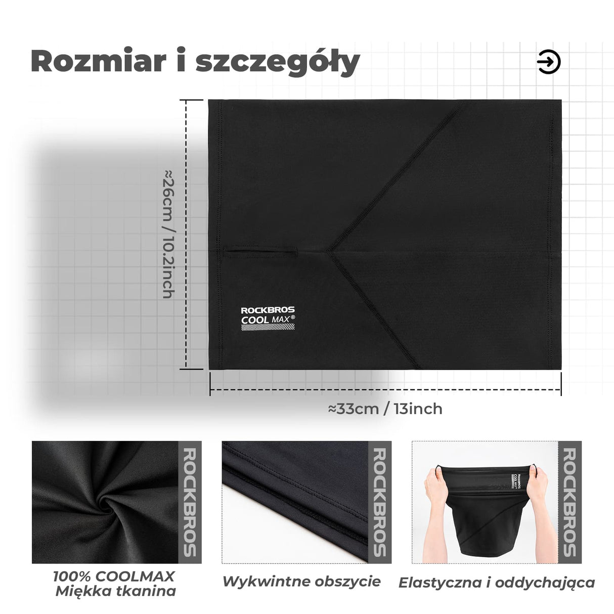 ROCKBROS Osłony Twarzy Przeciwsłoneczna z Wiszącą Na Uchu -LF70789 Osłony twarzy