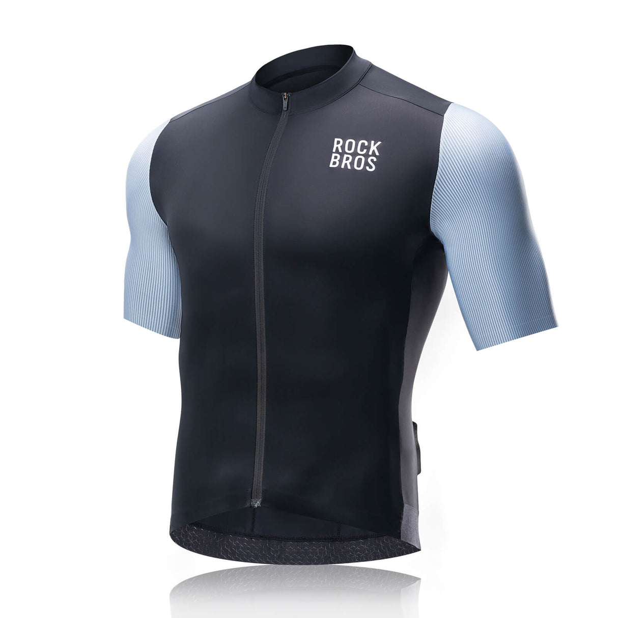 ROCKBROS Koszulki Rowerowa Lato Krótki Rękaw Szybkoschnąca Męska- YDDX002-1 KoszulkiCzarny S