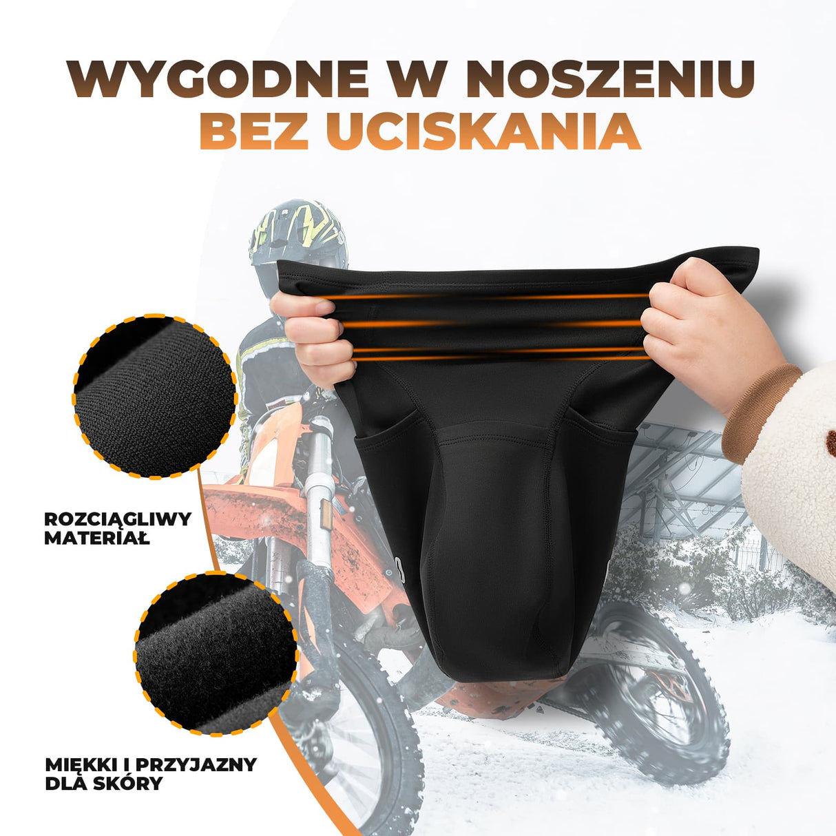 ROCKBROS Maska Kolarska Szosowa Porowatość Kominiarka Polarowa -YPP106 Kominiarki