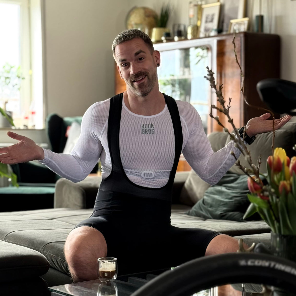 ROCKBROS Męska Koszulka Rowerowa na Lato z Długim Rękawem Szybkoschnąca-YDCX001-1 Koszulki