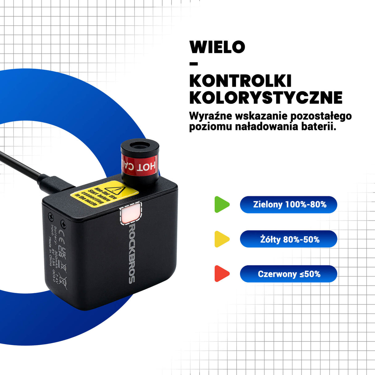 ROCKBROS Mini Elektryczne Pompki Rowerowa 100 PSI -AS1 Elektryczne pompki