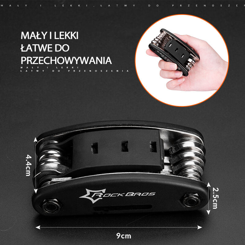 ROCKBROS Narzędzia do Naprawy Roweru 16 w 1 Narzędzia do naprawy roweru