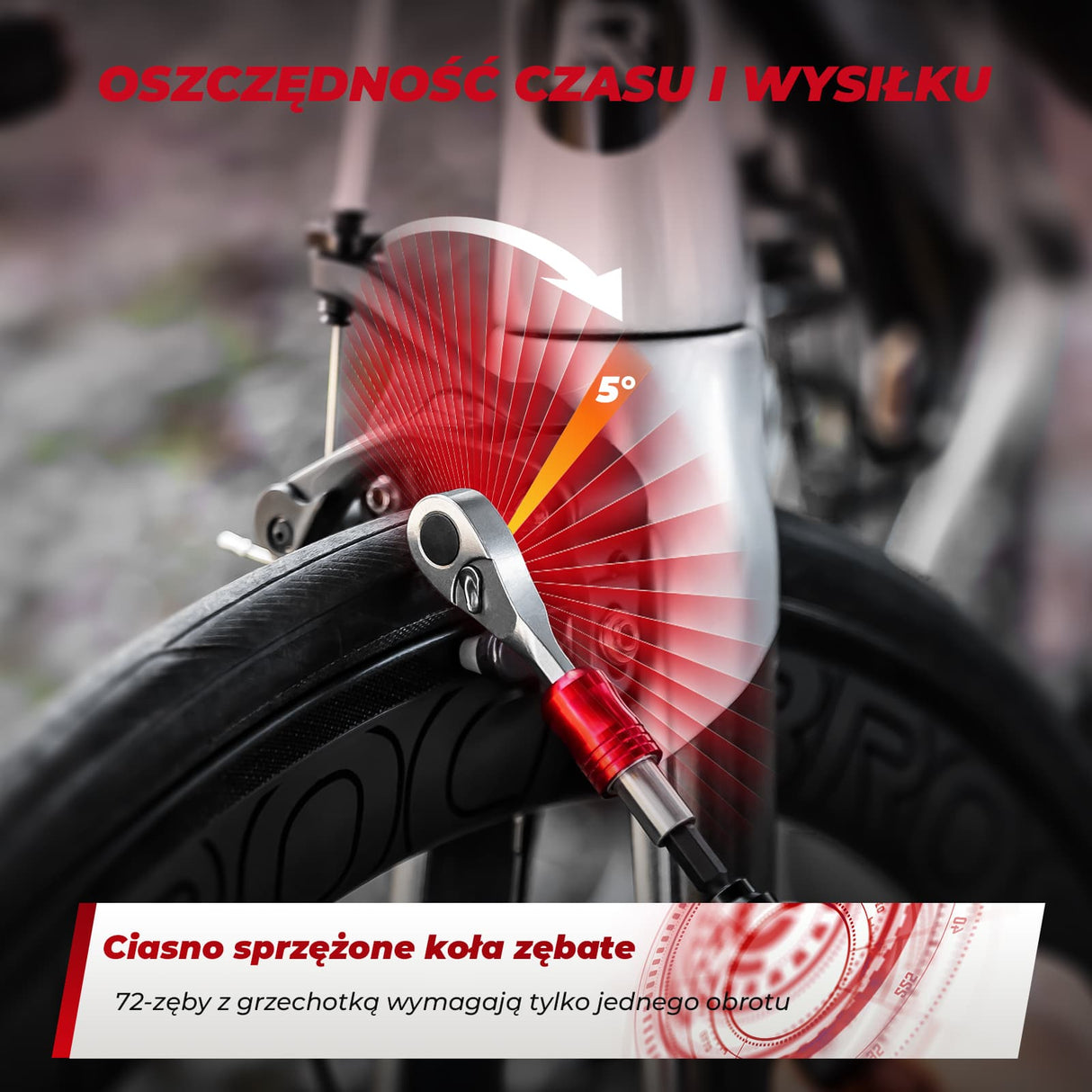 ROCKBROS Narzędzia do Naprawy Roweru Miniaturowy Klucz Grzechotkowy 10 w 1 Narzędzia do naprawy roweru